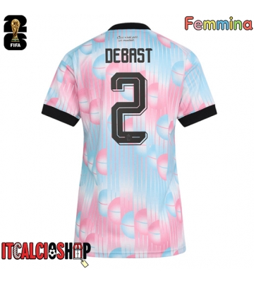 Belgio Zeno Debast #2 Seconda Maglia Femmina Mondiali 2026 Manica Corta